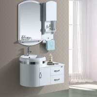 Mini Bathroom PVC White Shining Cabinet