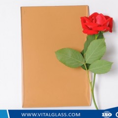 Dark Bronze Float Glass/Tinted Float Glass with Ce&ISO9001 Gold  Art  Glass图1