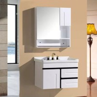 Hot Selling White PVC Bathroom Vanity with Wall Mounting