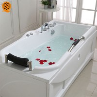 Acrylic Bathroom Bathtub Rectangular Artificial Stone Standing Bathtub