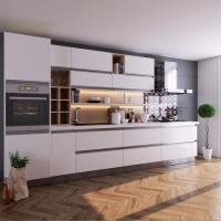 Modern Style Wood Home Furniture Blum Hardware High Gloss Lacquer Kitchen Cabinets