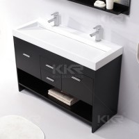 Molded Solid Surface Hotel Bathroom Vanity Cabinet