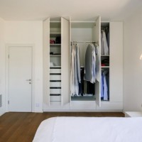 Affordable Price Matt Surface White Lacquer Hinge Door Wardrobe