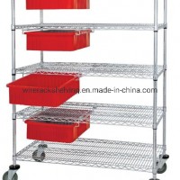 5 Layers Antistatic Stainless Steel ESD Safe Shelving with Casters 24''w X 60''l