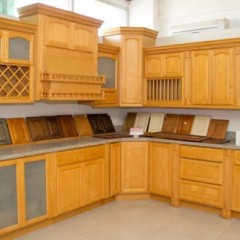 American Style Natural Maple Color Kitchen Cabinet图1