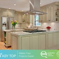 Easy Top American Faceframe Celadon Chocolate Glaze White Paint Classic Kitchen Cabinets