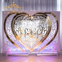 Heart Shape Decoration Furniture Wedding Event Background PVC Backdrop