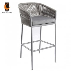 Anti-Aging Modern Outdoor Home Furniture Hotel Kitchen Aluminum Rope Bar Stool Home Chair图1