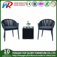 Bandage Weaving Garden Chair with Cushion Water-Proof Tape Coffee Set Outdoor Furniture Indoor Furni