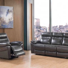 Leather Recliner Sofa with Power图1