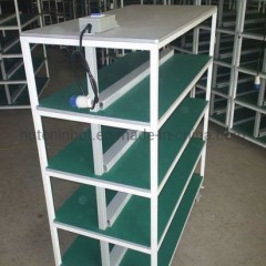 Green Colour Plastic Coated Lean Pipe for Warehouse Storage Shelves图1