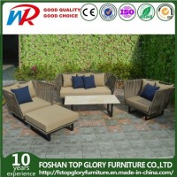 Belt Woven & Aluminum Furniture  Outdoor Garden Sofa (TG-6004)