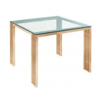 Gold Elle Square Dining Table