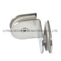 Stainless Steel 90° Round Shower Room Glass Fixed Clip/Bathroom Door Hinge for Glass Hardware Ac