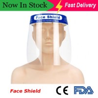 Protective Face Shield Mask Plastic Protection Transparent Disposable Anti Dust Ce FDA