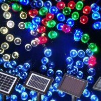 LED Solar String Lights  Solar Fairy Christmas Lights  8 Modes Ambiance Lighting for Outdoor  Patio