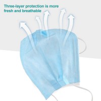 Wholesale Facial Mask Non Woven Disposable 3 Ply Mask