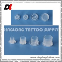 Disposable Clear Plastic Tattoo Pigment Ink Caps  Ink Cups with The Base