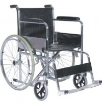 Economic Steel Folding Wheelchair with Chromed Frame