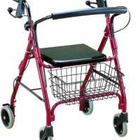 Aluminum Rollator with Seat and Wheels (FY966L)