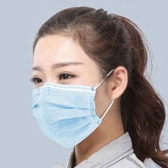 Blue Disposable 3 Ply Non-Woven Surgical Medical Dust Face Mask图1