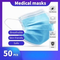 50 PC Disposable Face Gas Mask Filtration Face Masks