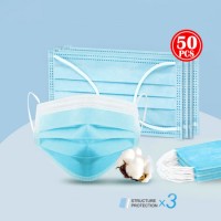 Wholesale Blue Disposable 3ply Non-Woven Dust Face Mask Disposable