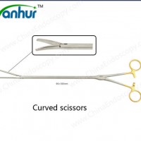 Laparoscopic Thoracomoty Instruments Curved Scissors