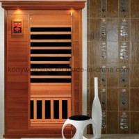 Small Red Cedar Wood Sauna for 1 People with Carbon Heater and Foot Heater  Dry Bath Sauna Room as H