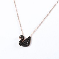 Stainless Steel Charm Pendant Animal Swan Necklace Pendant Necklace (ESG11086)