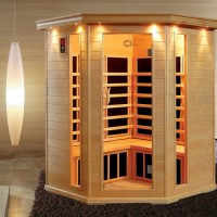 Big Corner Far Infrared Sauna Made of Pure Hemlock with Carbon Heater for 5 People as Health Beauty