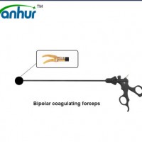 Laparoscopic Instruments Gold-Plated Bipolar Coagulating Forceps