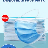 Protective/Safety/Nonwoven and Melt Blown Mask 3ply Disposable Face Mask in Stock