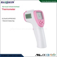 3 Colors LCD Backlight Displays Medical Non-Touch Digital Infrared Forehead Thermometer with All Law