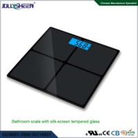 Electronic Bathroom Scale Clear Glass Platform High Precision Sensors Inner 2* AAA Batteries Complia