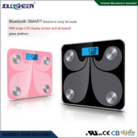 Shenzhen Factory R30 High Tempered Glass Platform Electronic Bluetooth Scale Body Fat Scale with Lar