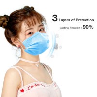 Ce Whosale Disposable Medical Anti-Dust Anti Virus Bacterial Protective Breathable 3 Ply Nonwoven Fa