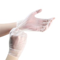 Transparent Hospital Cleaning Disposable Safety Hand Work PVC Gloves