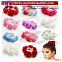 Flower Garland Floral Head Knot Hair Top Hair Scrunchie Hairband Elastic Bridal Dance Products (P102