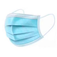 Surgical Anti-Pollution Non-Woven Fabric Safety Blue Earloop Pleated 3 Ply Disposable Face Mask for