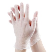 Clear Plastic Powder Free PVC Disposable Protective Exam Hand Gloves