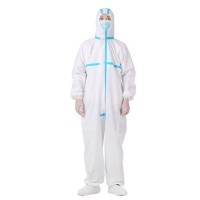 Disposable Medical Non-Woven Waterproof Overall Protective Clothing China Fashion PP PE with Logo