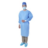 2020 China Economical Long Sleeves Coverall Non Woven Disposable Isolation Gown