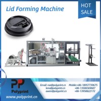 Automatic Biodegradable PLA Plastic Lid Cover Thermoforming Fomring Making Machine for Coffee Tea Pa