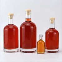 Hot Sell 500ml-1500ml High Quality Empty Clear Glass Whisky Bottle