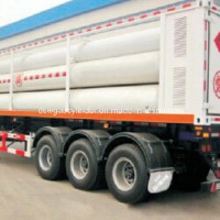 Cylinder Container Steel Tube 8 Skid CNG Trailer CNG Tank