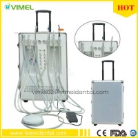 High Volume Portable Dental Unit with Curing Light and Scaler