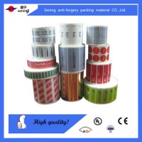 Adhesive Security Sticker Label/Total Transfer Label Sticker/Anti Counterfeit Void Seal Sticker Labe