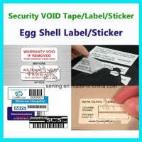 Custom Destructible Label; Fragile Paper; Egg Shell Seal Label