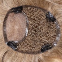 100% Human Virgin Hair Toupee Fish Net Fashion Line for Women